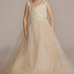 DB Studio Embellished Glitter Tulle Flower Girl Dress sizes 5 & 8